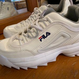 White Fila shoes